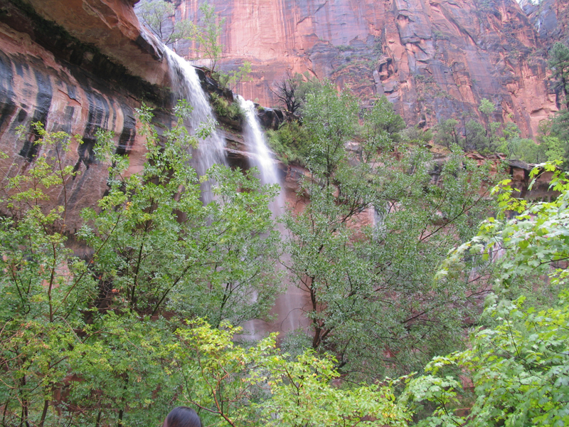 Waterfalls at Emerald Pools Trail in Zion National Park