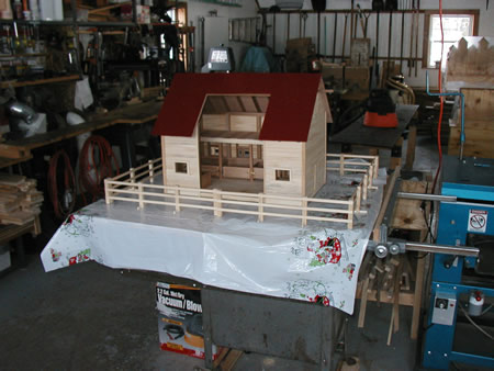Horse stable built as a Christmas gift