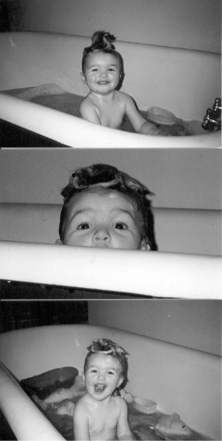 Maya in tub