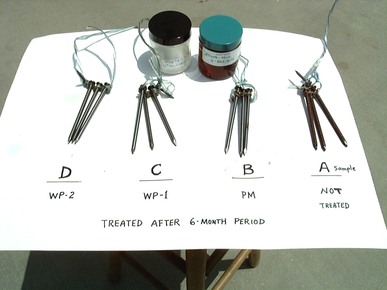 RS88 demonstration: treated and untreated nails after six months